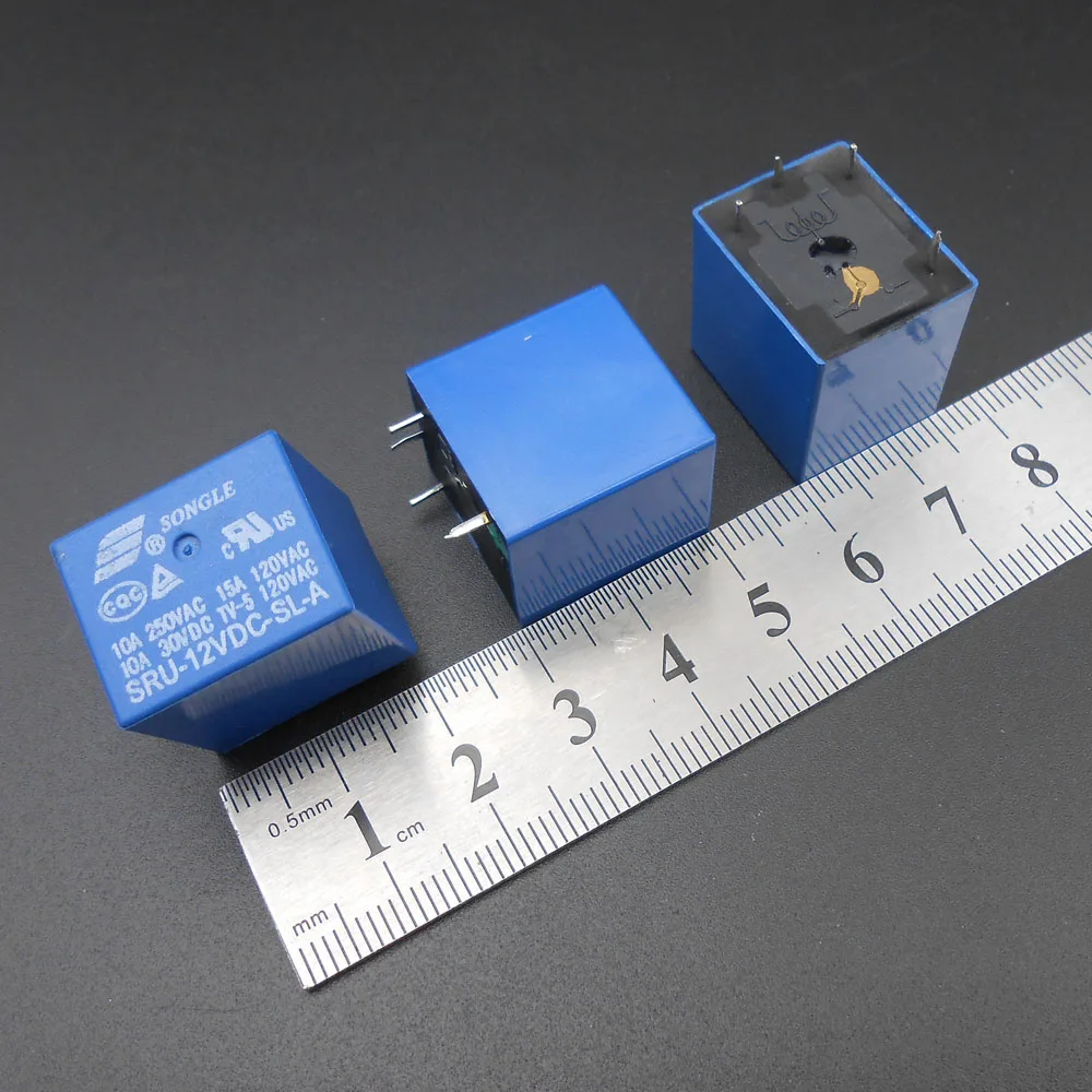 5 шт. SONGLE SRU Мощность реле SRU-05VDC-SL-A SRU-12VDC-SL-A SRU-24VDC-SL-A 4 штырей, постоянный ток, 5 В, 12 В, 24 В постоянного тока, нормально разомкнутый в Тип 10A * FD710-12