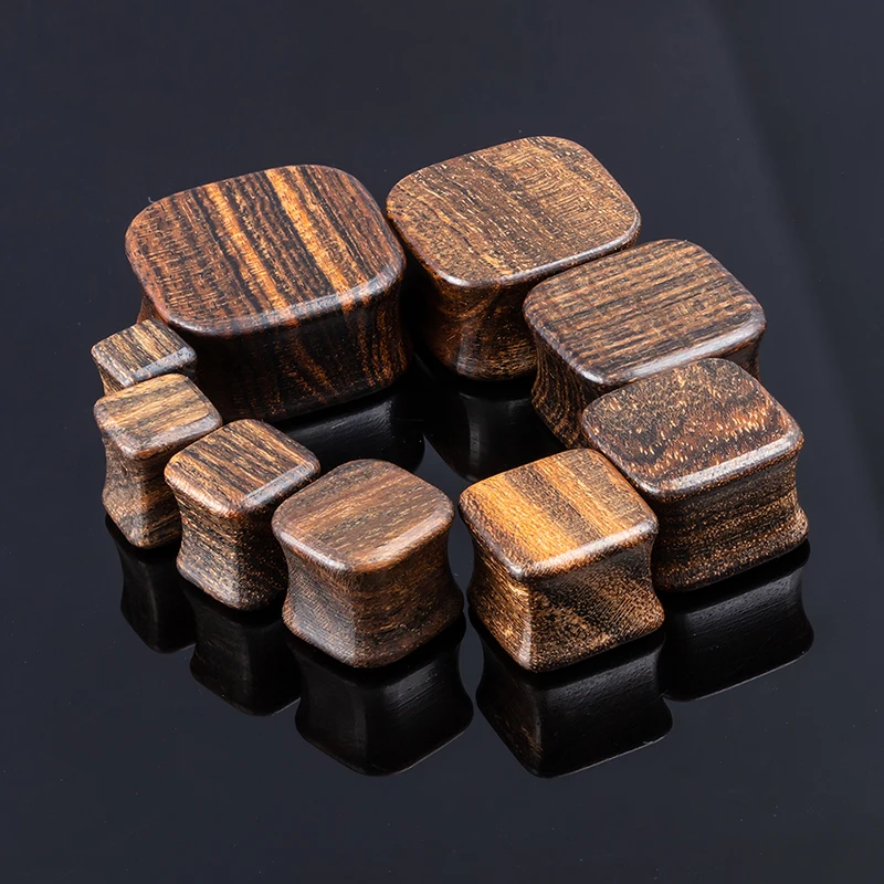 2PCS New Wood Ear Plugs Gauges Earrings Women Men Ear Plug Flesh Tunnel Piercing Expander Ear Stretcher Body Piercing Jewelry