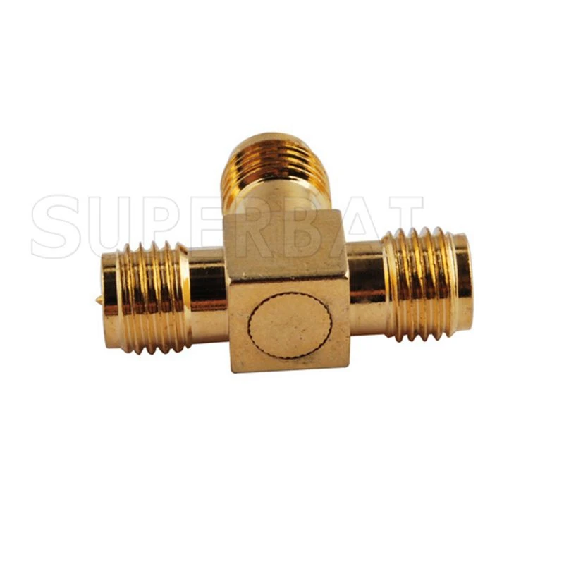 Superbat 5pcs RP-SMA Adapter RP-SMA Female to Reverse Jack to Reverse Jack T Type RF Coaxial Connector