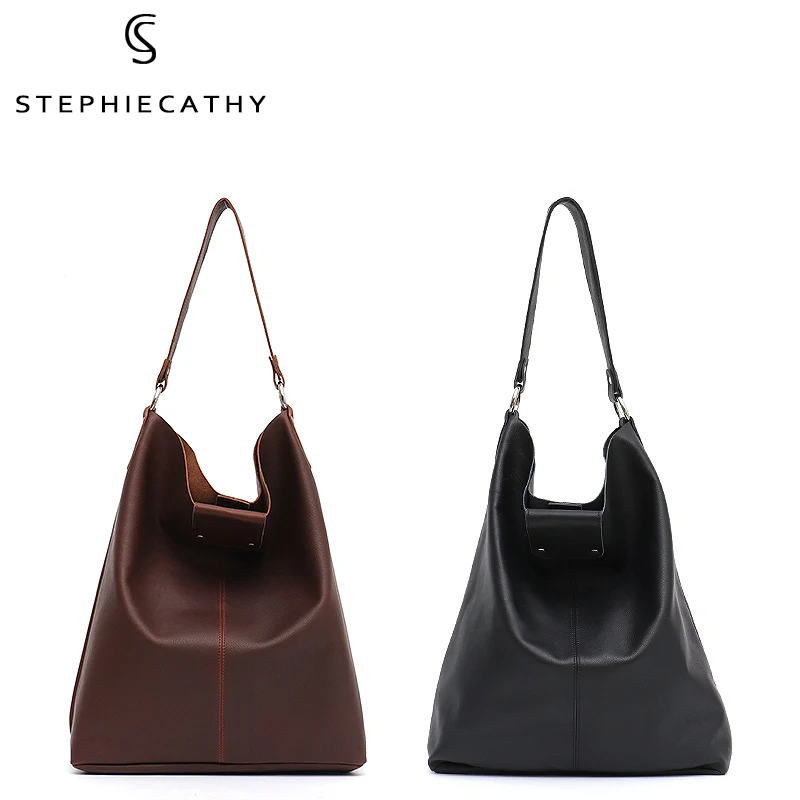 SC Large Italian Leather Tote For Women Casual Vintage Shoulder Bag Female Design Genuine Leather Hobo Crossbody Handbags Travel