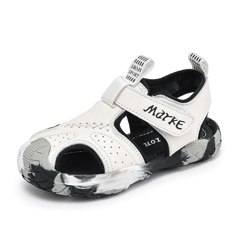 

Children's Sandals 2022 New Geniune Leather Boy's Sport Sandals Breathable Anti-kick Non-slip Wear-resistant Sandals