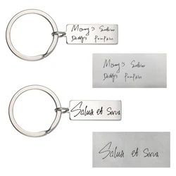 Sipuris Personalized Handwriting Key Chain Unique Stainless Steel Custom Letter Keyring For Women Man Customization Keychain