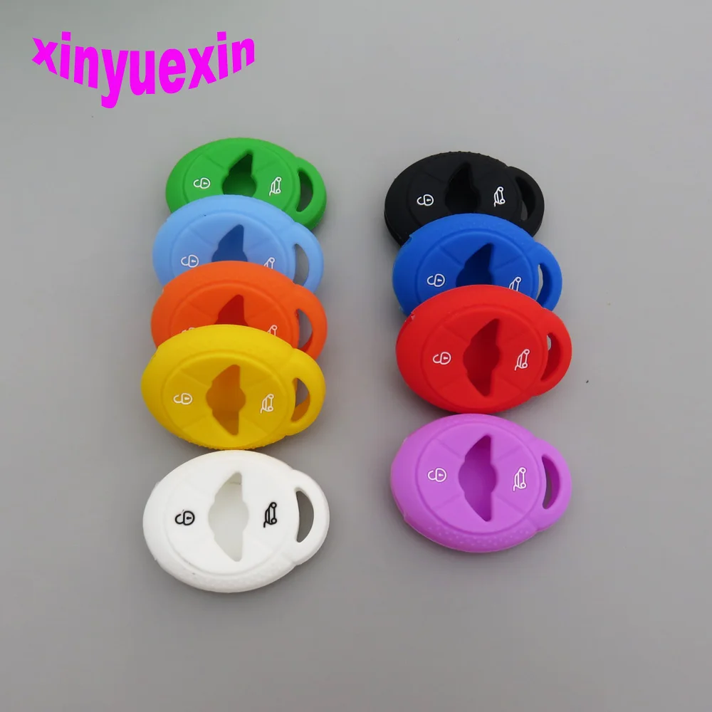 

50pcs Hotsale Xinyuexin Silicone Car Key Cover Case For BMW R50 R53 Mini Cooper S Remote Car Key Jacket Car-stying 2 Buttons