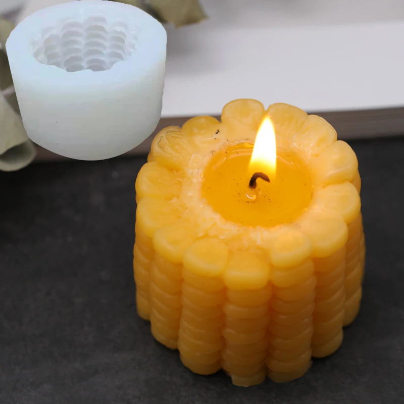 The Corn Shape Candle Mold Silicone Mold Cake Soap Mould Maize DIY Handmade Candle Molds Aromatherapy Making Handmade Wax Molds