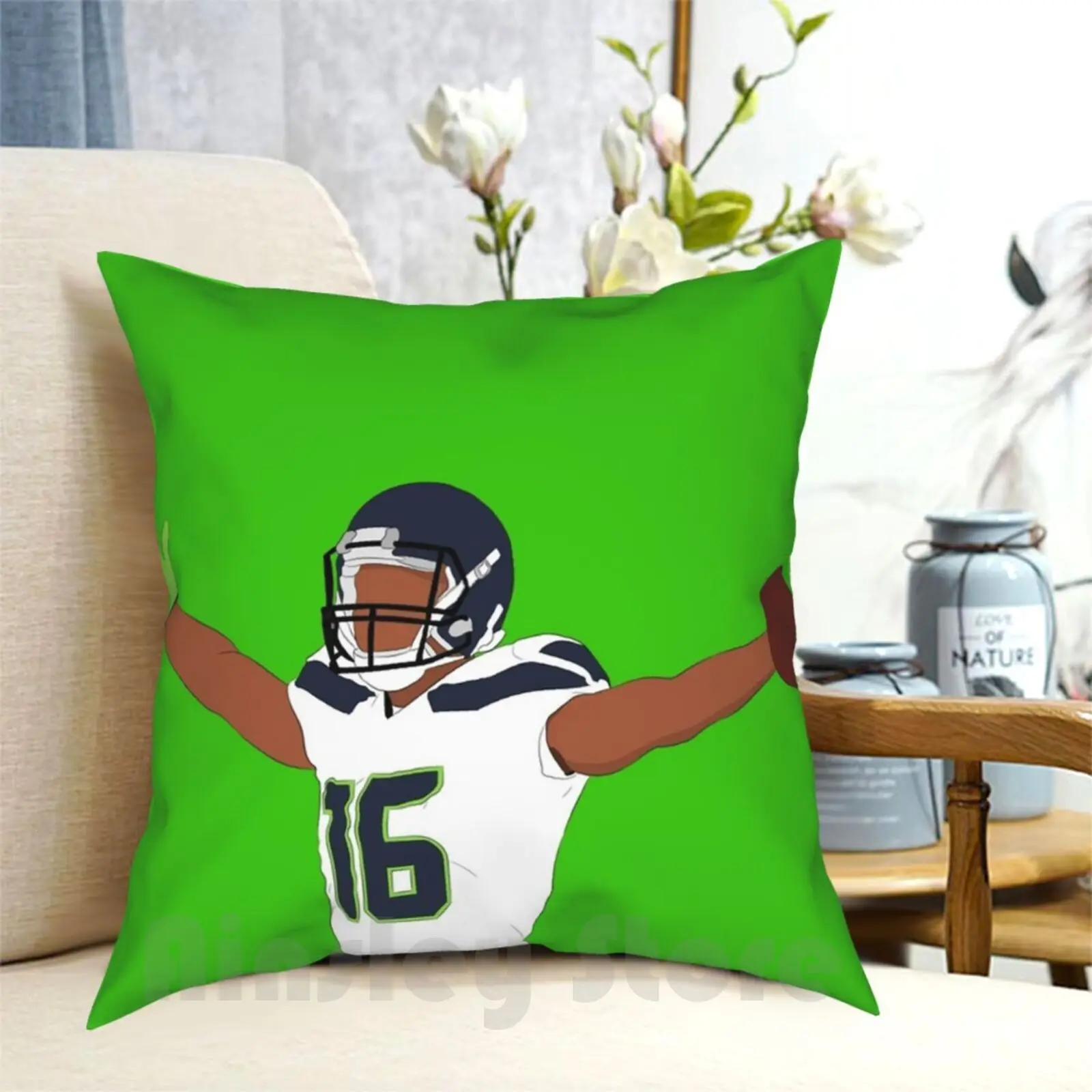 Hot Lockett Pillow Case Printed Home Soft DIY Pillow cover Sports Football Seattle 49Ers Todd Gurley Russell Seahawks Tyler