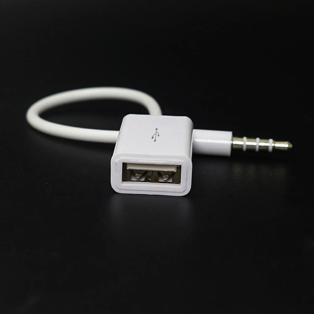 Auto 3.5Mm Male Aux Audio Plug Jack Naar Usb Kabel Converter Verlengsnoer Voor Bmw E90 E60 E70 E87 1 3 5 6Serie M3 M5 X1 X5 X6 Z4