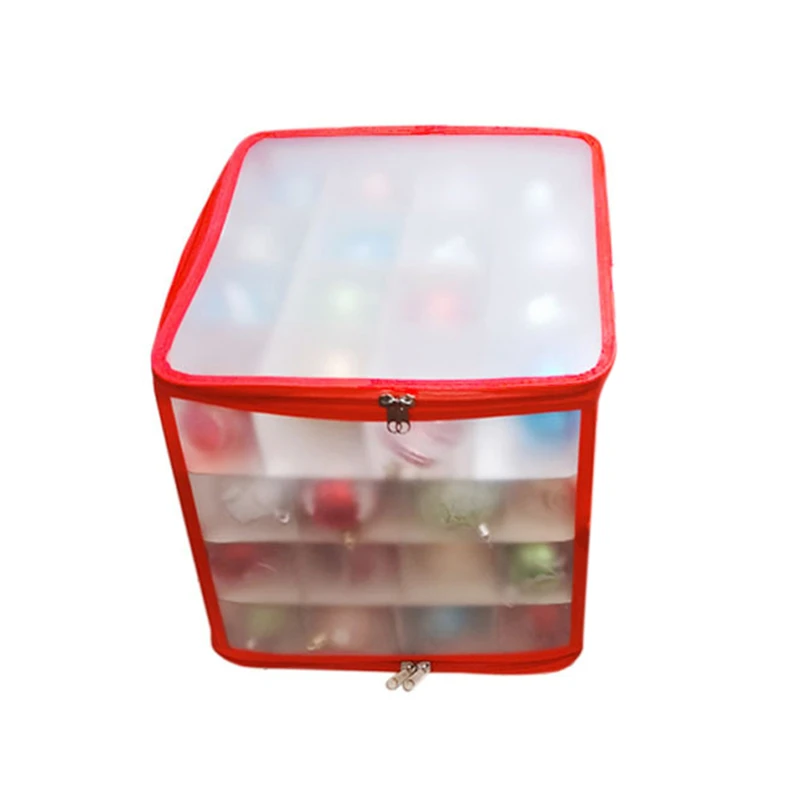 64 Grid Christmas Ball Storage Sorting Storage Box With Lid Christmas Xmas Tree Decoration Bauble Decor 2023 Baubles Storage Box