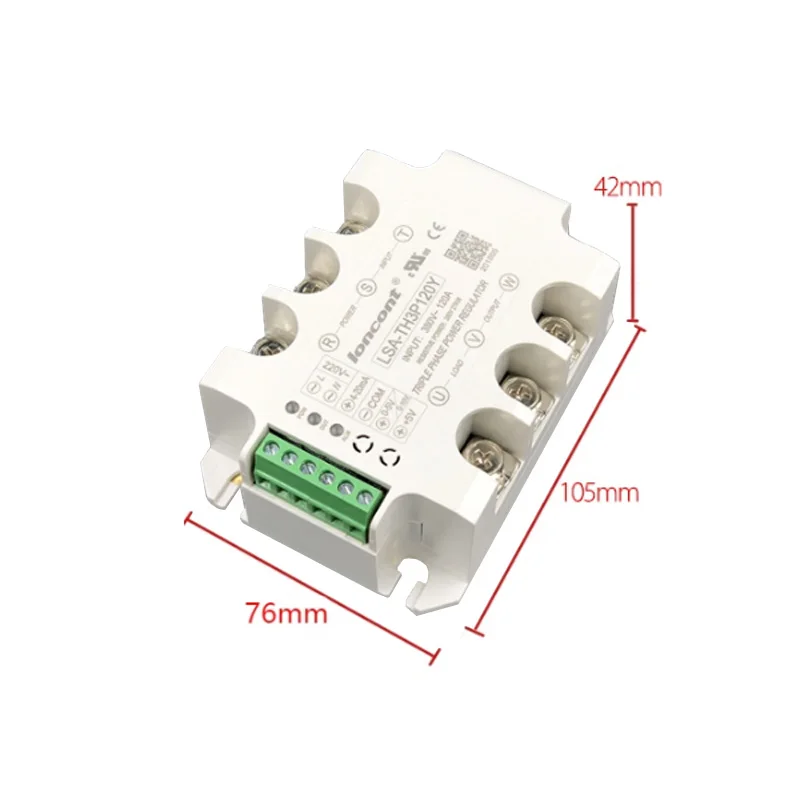 Three-phase AC Voltage Regulating Module Power Regulator Thyristor Solid State Relay Dimming 15A-200A