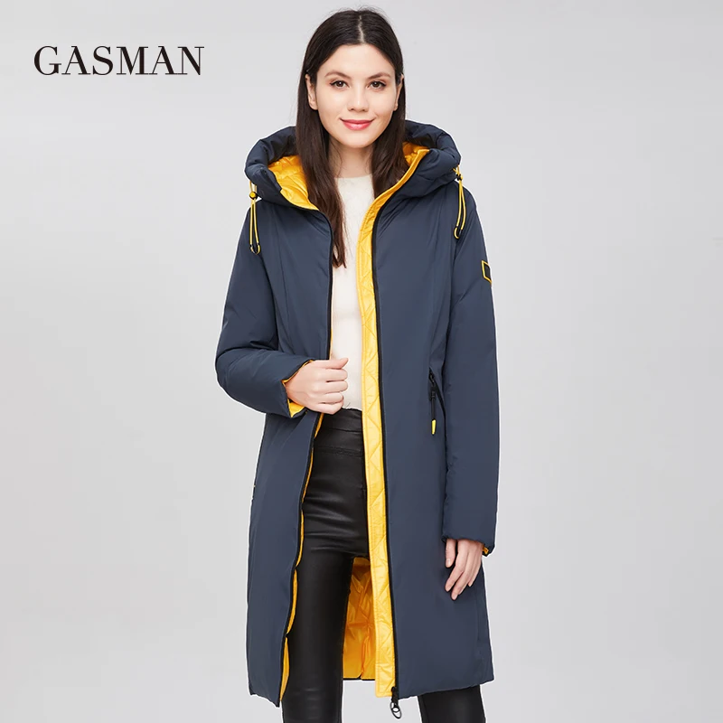 GASMAN-Parka de plumón con capucha para mujer, chaqueta cálida de marca a la moda, Prendas de Vestir vintage de alta calidad, 2022, 210