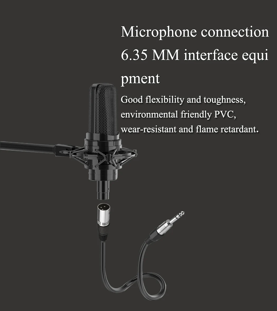 JORINDO cable de micrófono macho XLR de 2M/6,4 pies, conector de audio macho xlr de 6,5/6,35 MM, amplificador y mezclador