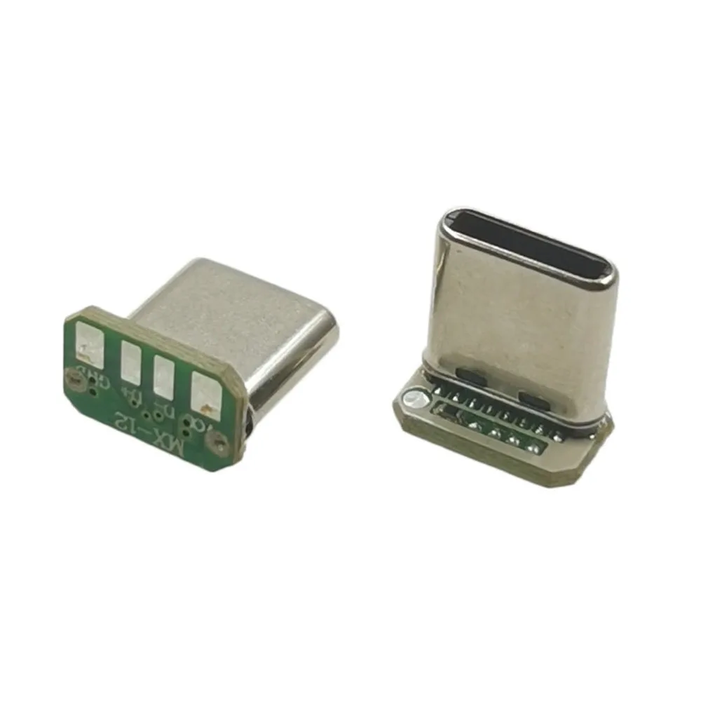 100 pz 16P USB 3.1 tipo C Jack maschio Patch Board verticale 16pin con PCB 3A Fast Charge USB-C connettore spina