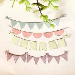 4pcs Triangle Circle banners Scrapbooking Dies Metal Cutting Dies Stencils for DIY Album Paper Card Decorative Craft Die Cuts