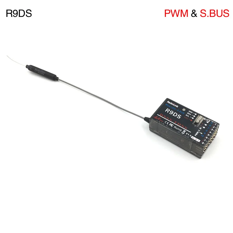 RadioLink R9DS 2.4G 9CH DSSS Receiver for AT9 AT10 Transmitter RC Helicopter Multirotor Support S-BUS F10491