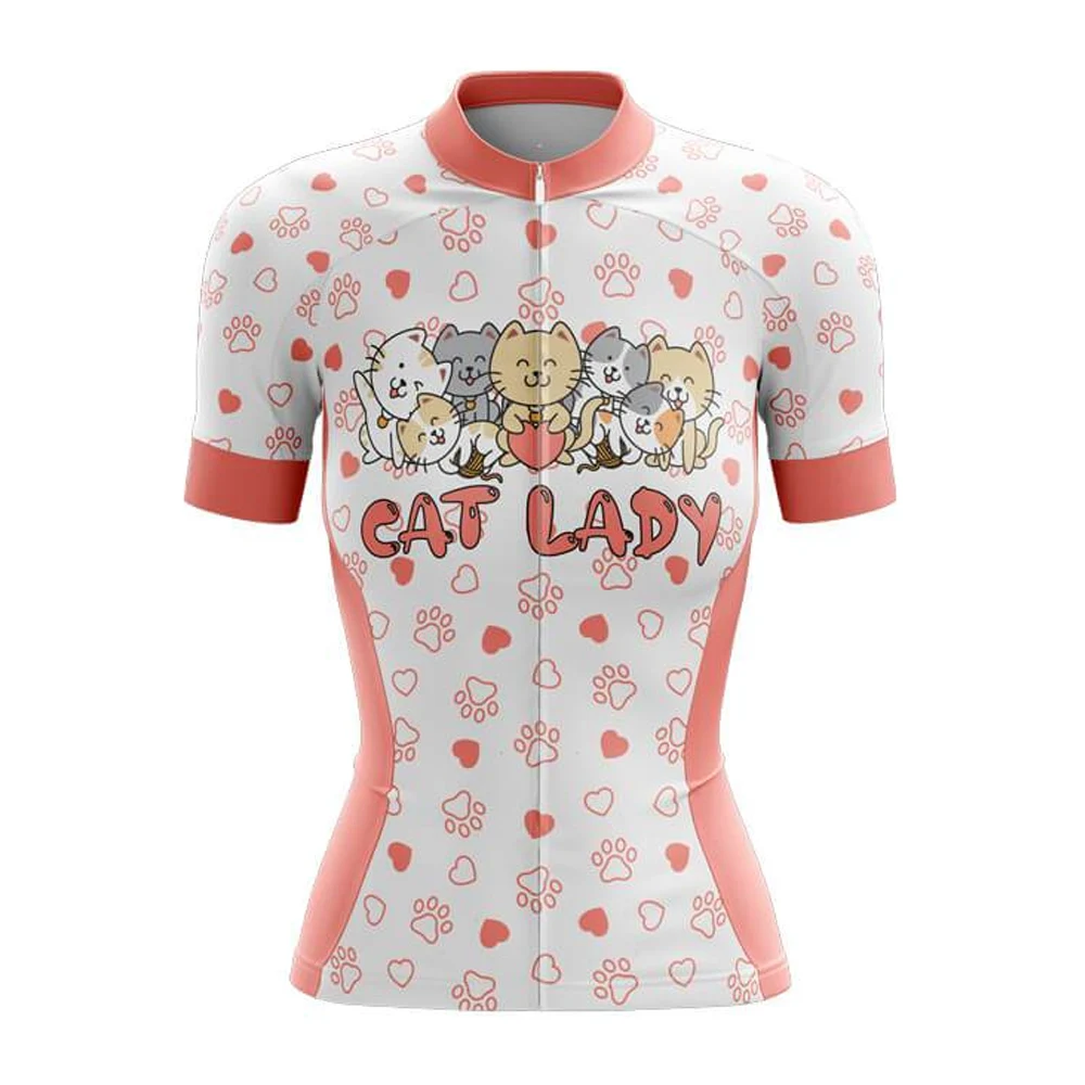 CAT LADY 2021 New Women Cycling Jersey Set Short Sleeve Bib Shorts Gel Breathable Pad Roupa Ciclismo Feminina  Roupas Femininas