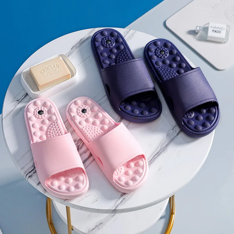 Bathroom slippers female summer home indoor couple non-slip slippers bath massage sandals and slippers men
