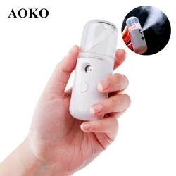 AOKO Portable Mini Nano Mist Facial Hydrating Sprayer Skin Moisturizing Humidifier Skin Care Tool USB Rechargeable