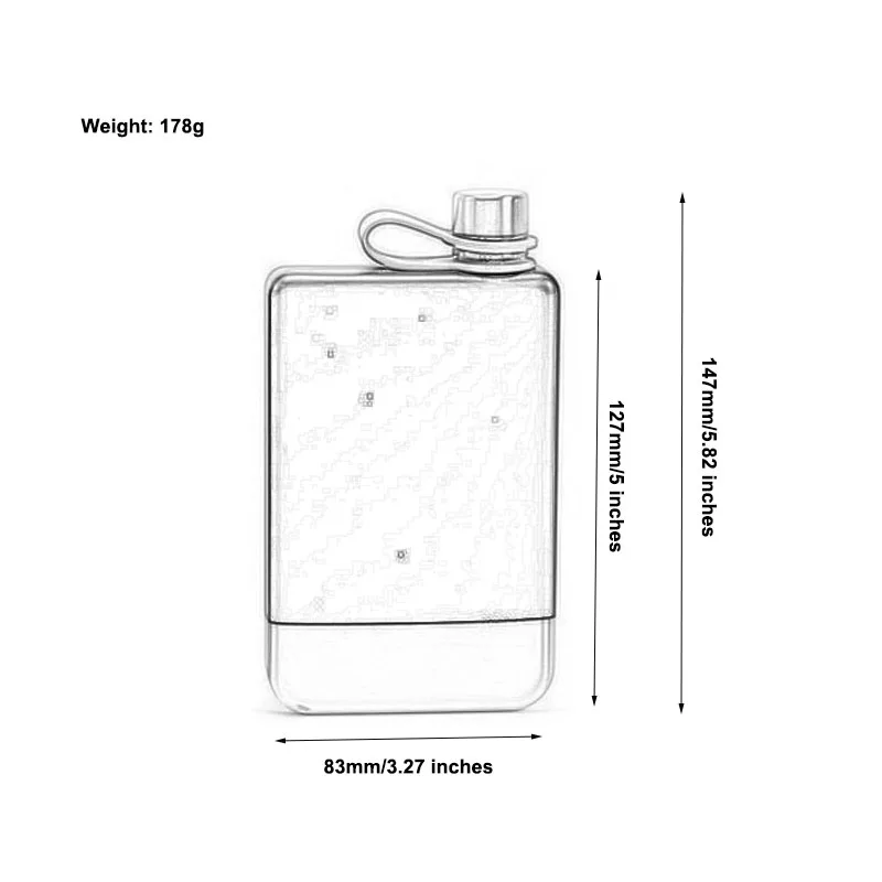 9oz Portable 304 food grade SS Flagon Whiskey Vodka Wine Pot Hip Flask Set Alcohol Drinking pocket Bottle outdoor camping