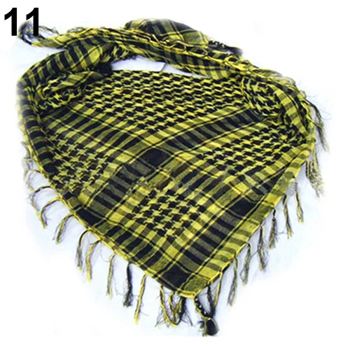 Sports Scarves Women Men Plaid Tassel Muslim Arab Desert Shemagh KeffIyeh Cotton Camp Hiking Scarf Wrap Pashmina capas y ponchos