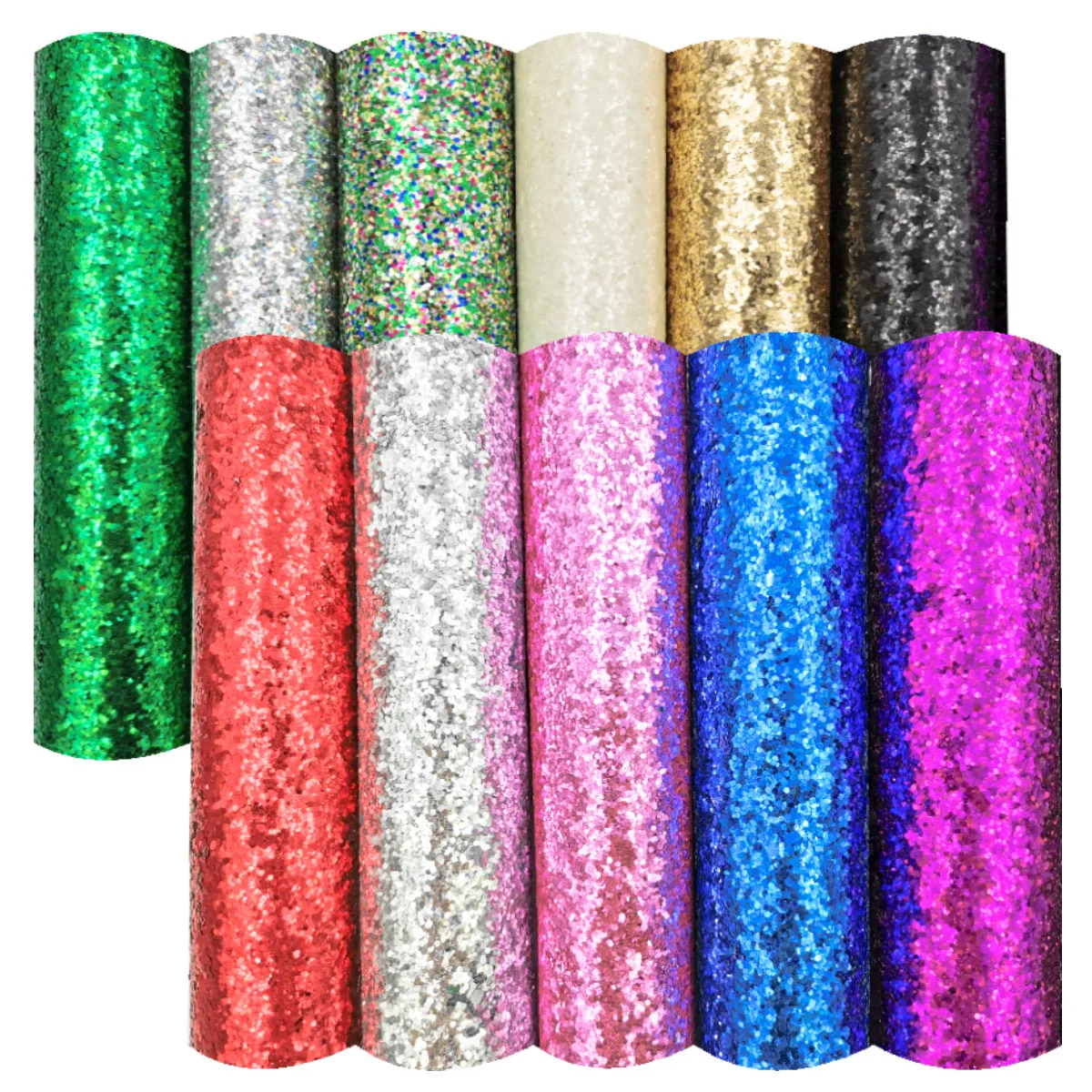 Sparkly Chunky Glitter Fabric Roll Rainbow iridescent Vinyl Faux Leather Fabric Bow Craft DIY Earring Material Handmade