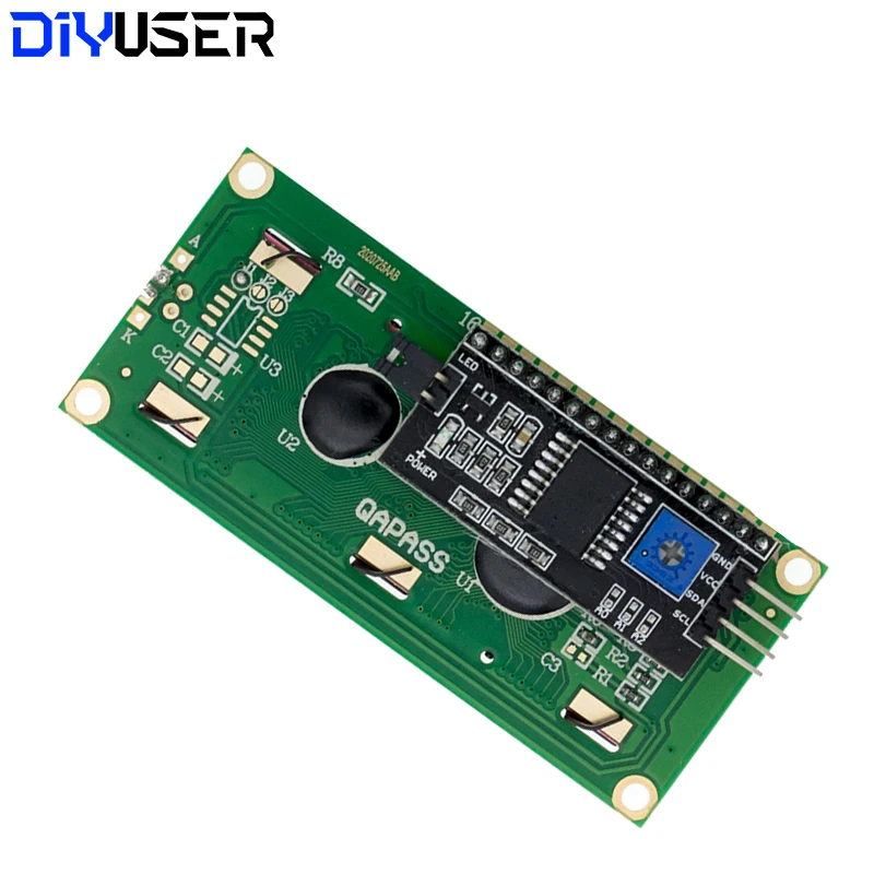 Module LCD 1602 LCD1602, écran bleu/jaune vert, 16x2 caractères, Interface IIC I2C 5V pour Arduino, PCF8574