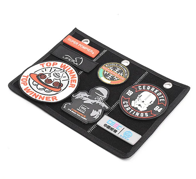 Embroidery Patch Collection Display Book with Detachable Metal Buckle PVC Armband Finishing Storage Hanging Bag for Posters