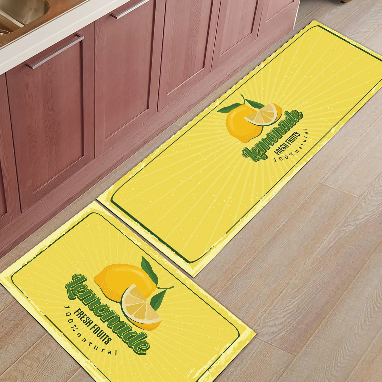 Summer Plant Fruit Lemon Kitchen Mat Home Bedroom Living Room Carpet Entrance Doormat Outdoor Door Mat