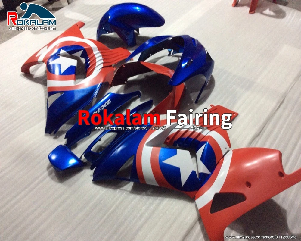 

Body Kit For Kawasaki Ninja ZX14R 2006 2011 07 08 09 10 Blue Red White Motorcycle Fairings (Injection Molding)