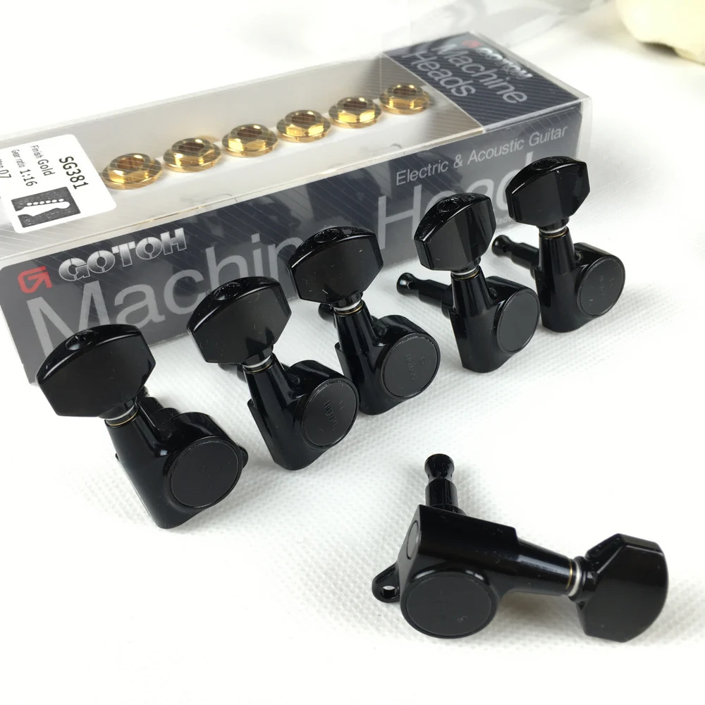 Original GOTOH SG381-07 Electric Guitar Machine Heads Tuners ( Chrome Black Gold Silver ) Tuning Peg MADE IN JAPAN