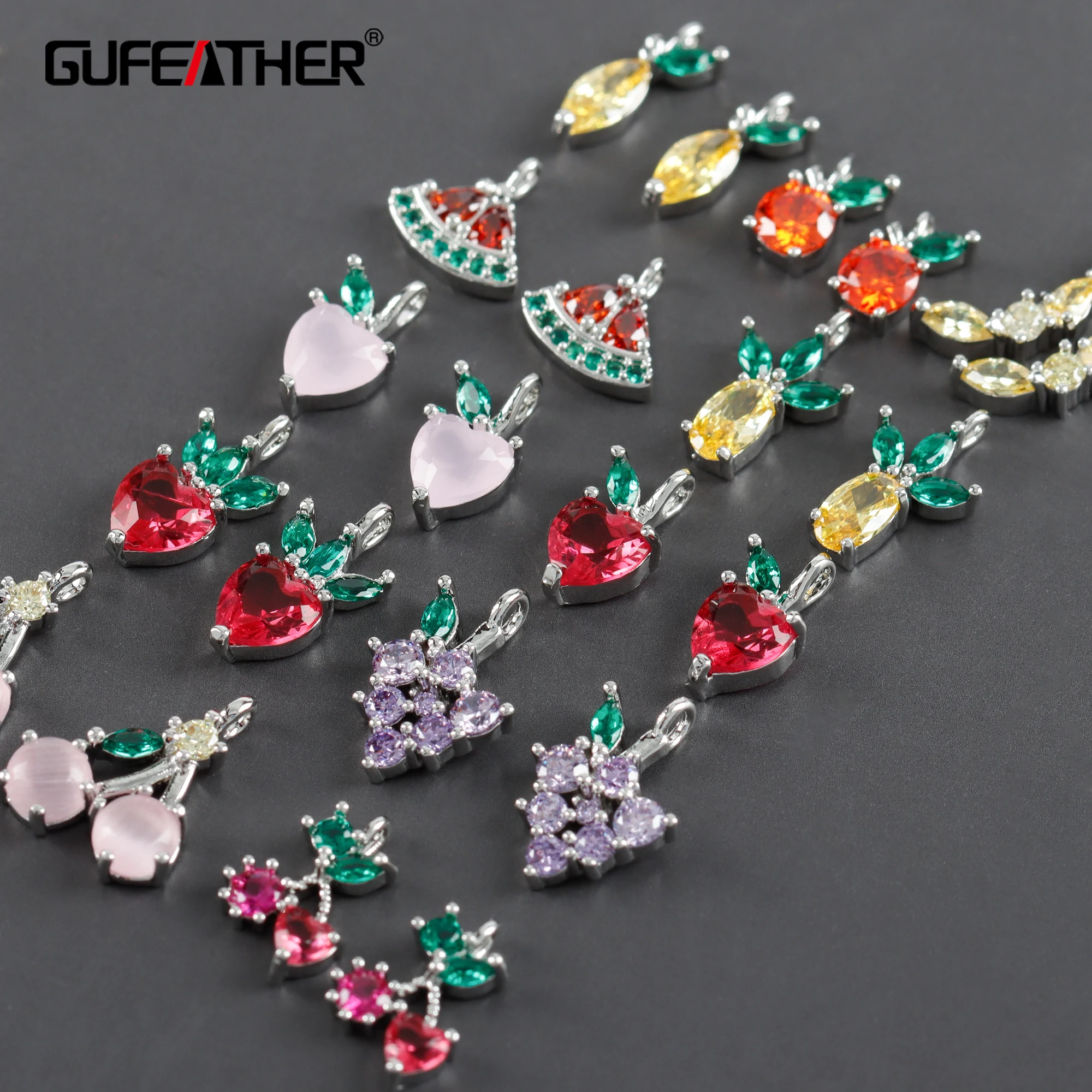 

GUFEATHER M1027,jewelry accessories,pass REACH,nickel free,rhodium plated,copper,zircons,diy pendants,jewelry making,6pcs/lot