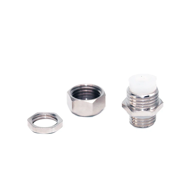 1PC Silicone Sealing Brass Cable Gland Use For Lamp M8 Metal Joint M12 Nickle Plated High Temperature Resistance Brass Gland PG7