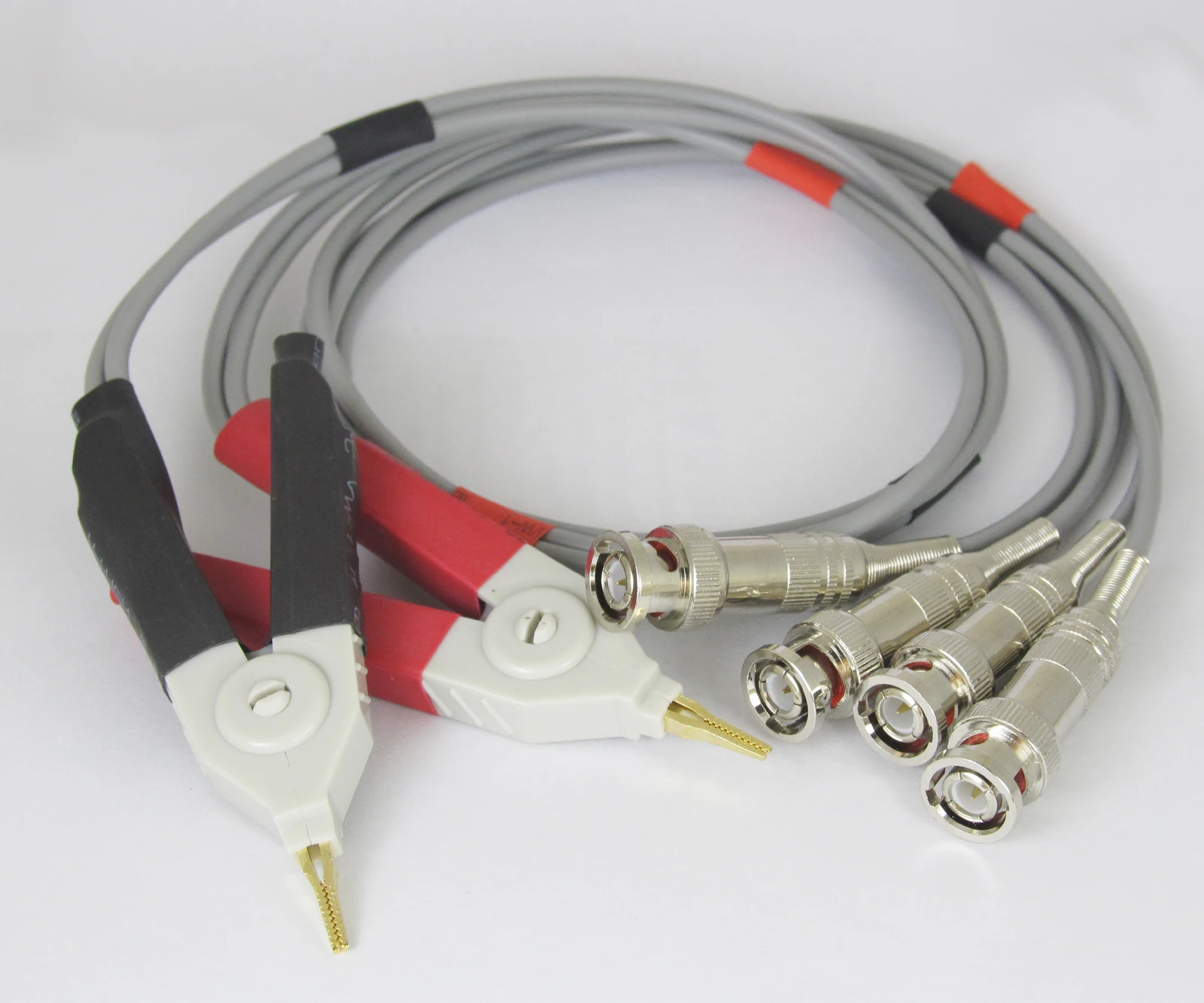 1 Set pinza Kelvin para medidor LCR con 4 BNC macho prueba cables