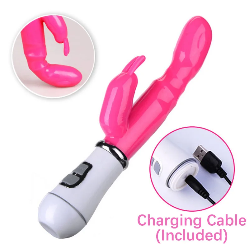 USB Charging 12 Modes G Spot Dildo Double Vibrator Female Masturbator Sexy Products Sex Toys for Women Adults 18 Machine Shop