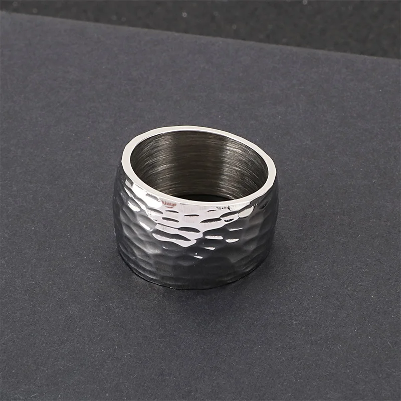 10mm Shiny Couple Thick Ring For Men's Women's Gold Color Stainless Steel Jewelry Luxury Anniversary Gift