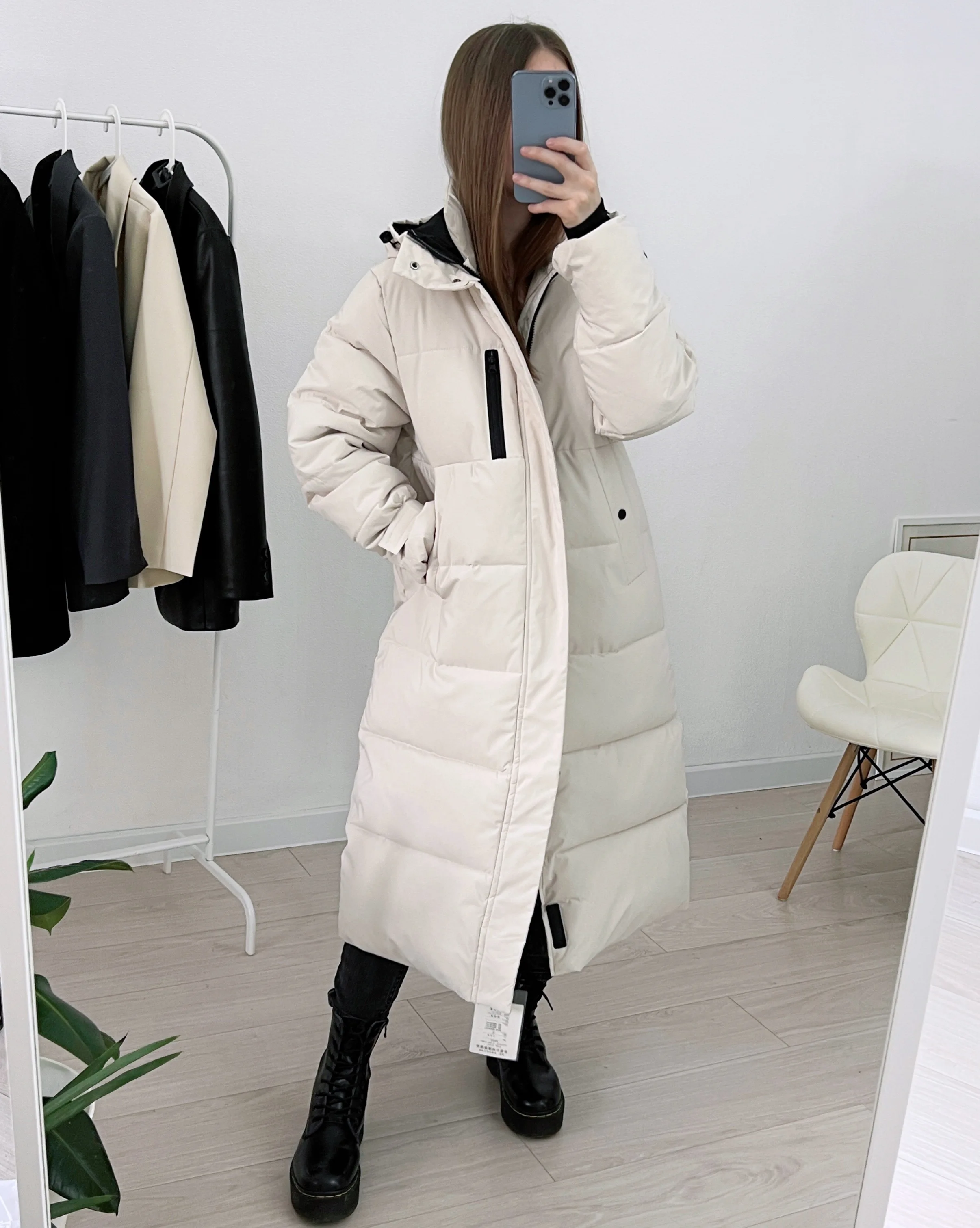 2021 new style Korean winter coat women's loose thick down padded coat mid-length coat