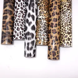 Leopard Pattern TPU Heat Transfer Vinyl IrOn-on HTV Heat Press Film For T-Shirt Textiles Clothing Shoe Bag Sticker DIY