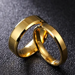 4mm 6mm 8mm Bright and Dull Polish Silver Color Titanium Ring For Men and Women Couple Ring