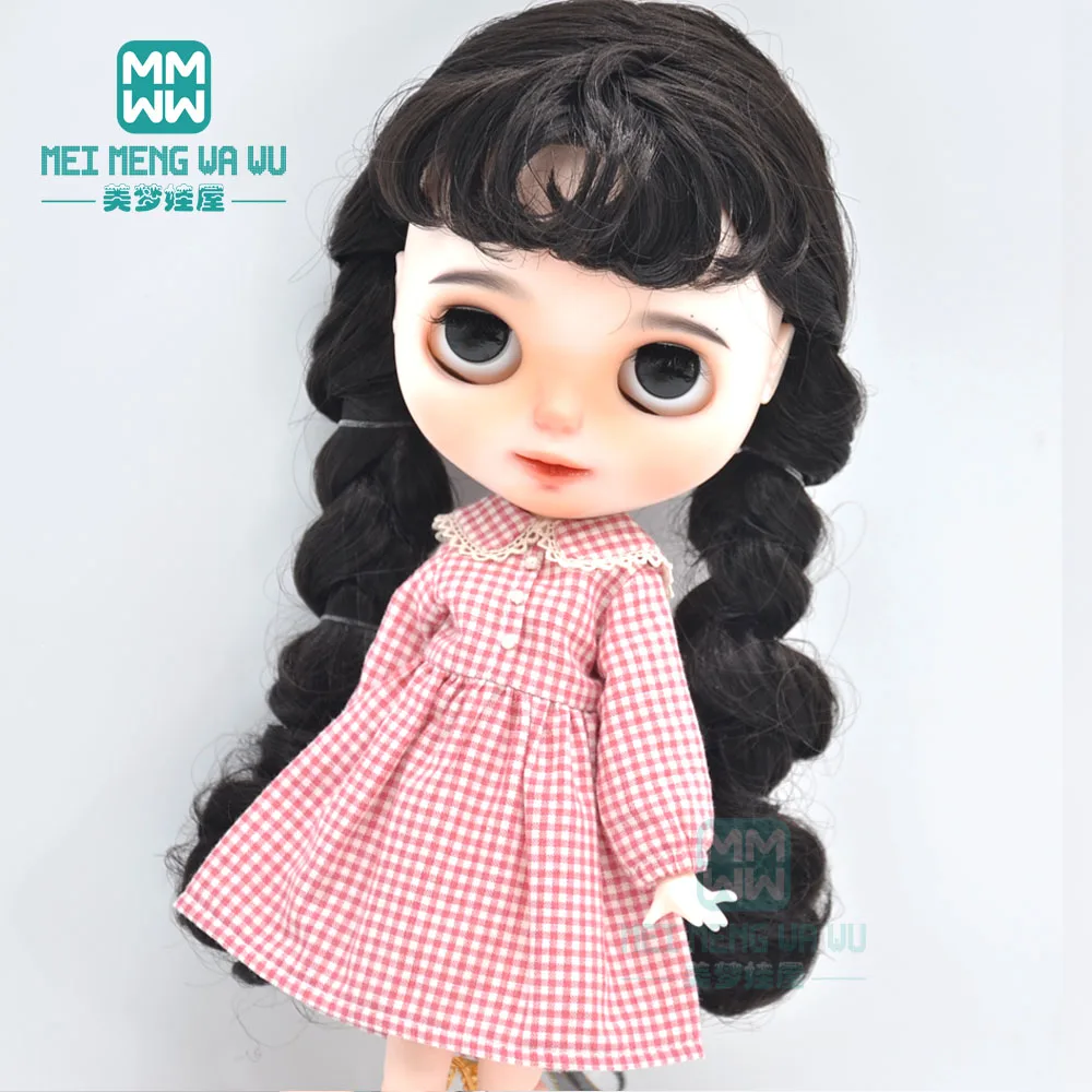 

Blyth clothes fashion Casual plaid skirt, lace princess for 28-30cm Azone 1/6 doll accessories