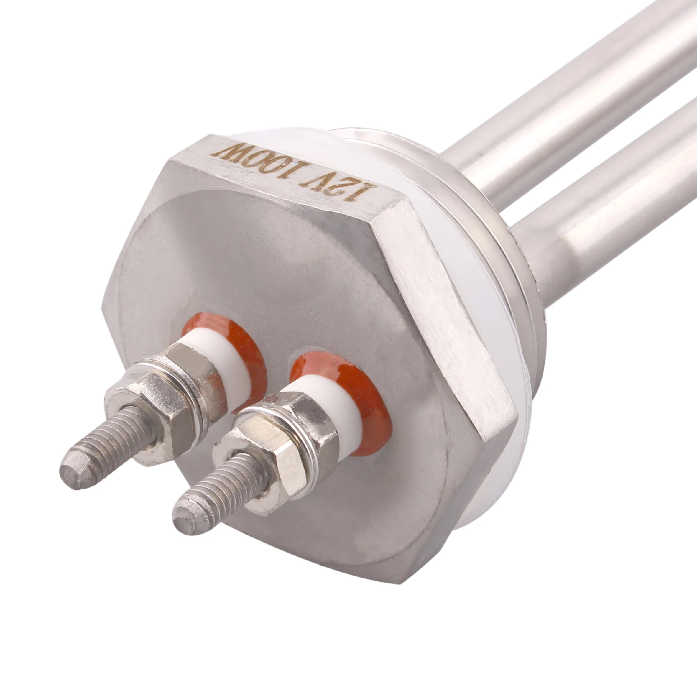 DERNORD elemento riscaldante ad acqua SUS304 DN25 12V 100W DC elemento riscaldante ad immersione con tubo riscaldante da 1 "BSP