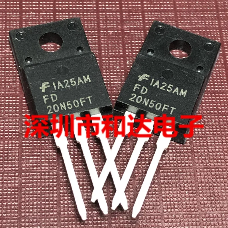 10Pcs FDPF20N50FT TO-220F 500V 20A