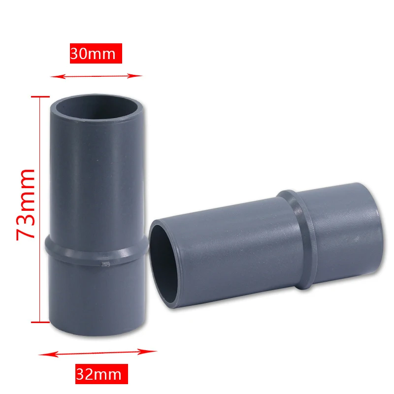 Grey Vacuum Cleaner Hose Converter Accessories Outer Diameter 30mm to 32mm Nozzle Vacuum Cleaner Hose Brush Head Adapter Parts