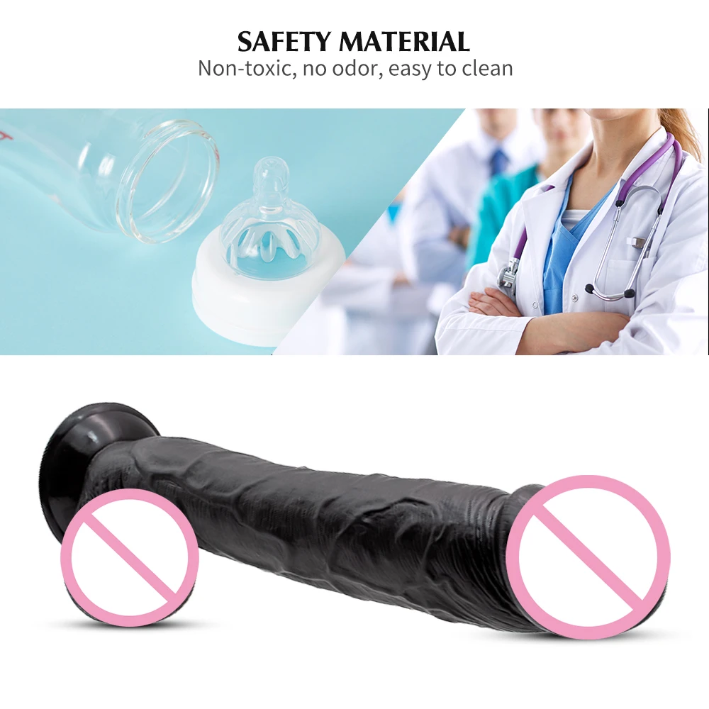 30cm Super Long Penis Soft Dildo with Powerful Suction Cup Female Masturbation Tool G-spot Vagina Stimulator Sex Toys for Couple