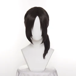 Ymir Cosplay Wig Aurgelmir Brown Short ponytail Heat Resistant Synthetic Hair Halloween party Play Wig + Wig Cap