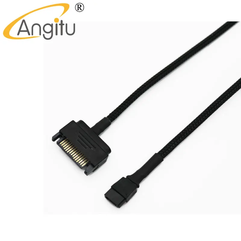 Angitu HP Dell PC Sata/Molex to 6Pin Optical Drive Power Cable 15Pin Male to 6Pin Notebook Ultra-thin Drive Adapter Cable