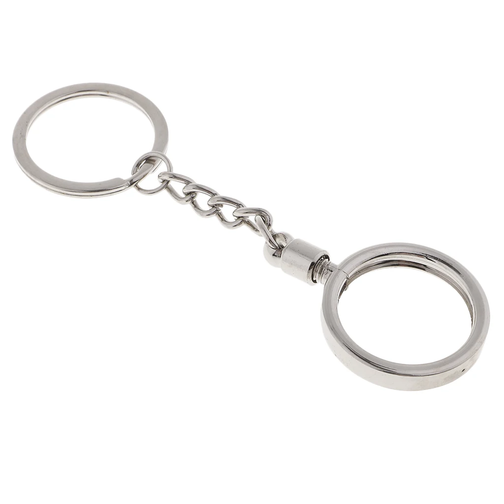 Coin Holder Keychain Key Ring Women Men Fans Souvenir Coin Gift Keyring DIY Key Chain 25mm