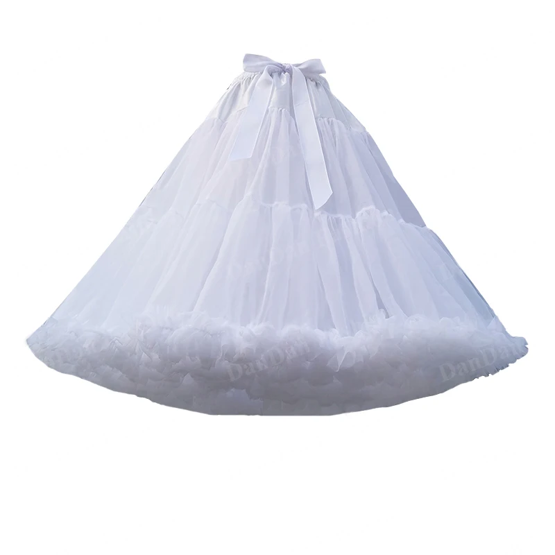 

Lolita Style Cute Lady Cosplay Super Fluffy Princess Cotton Tutu Skirt Soft Yarn Length Boneless Cloud Petticoat 55cm