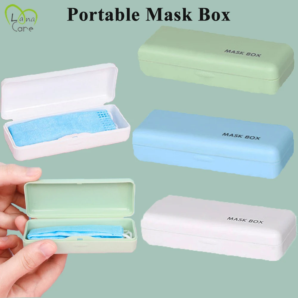 

Portable Face Masks Container Dustproof Mask Case Safe Pollution-Free Disposable Mask Storage Box Storage Organizer 10*4*2.5cm