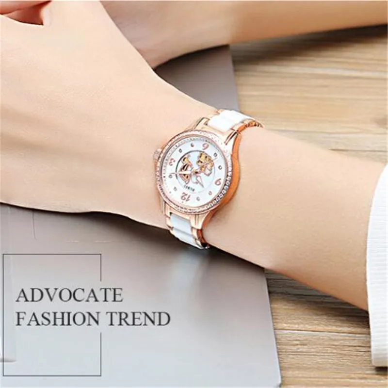 BUREI Brand Ladies Fashion Bracelet Watch Womens Luxury Waterproof Stainless Steel Quartz Wrist Watches for Women Montre Femme