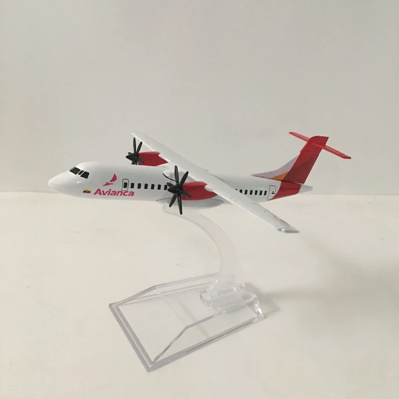 JASON TUTU Plane Model Airplane Model 16cm Columbia Airlines Avianca ATR-600 Aircraft Model Diecast Metal Airplanes 1:400 Plane