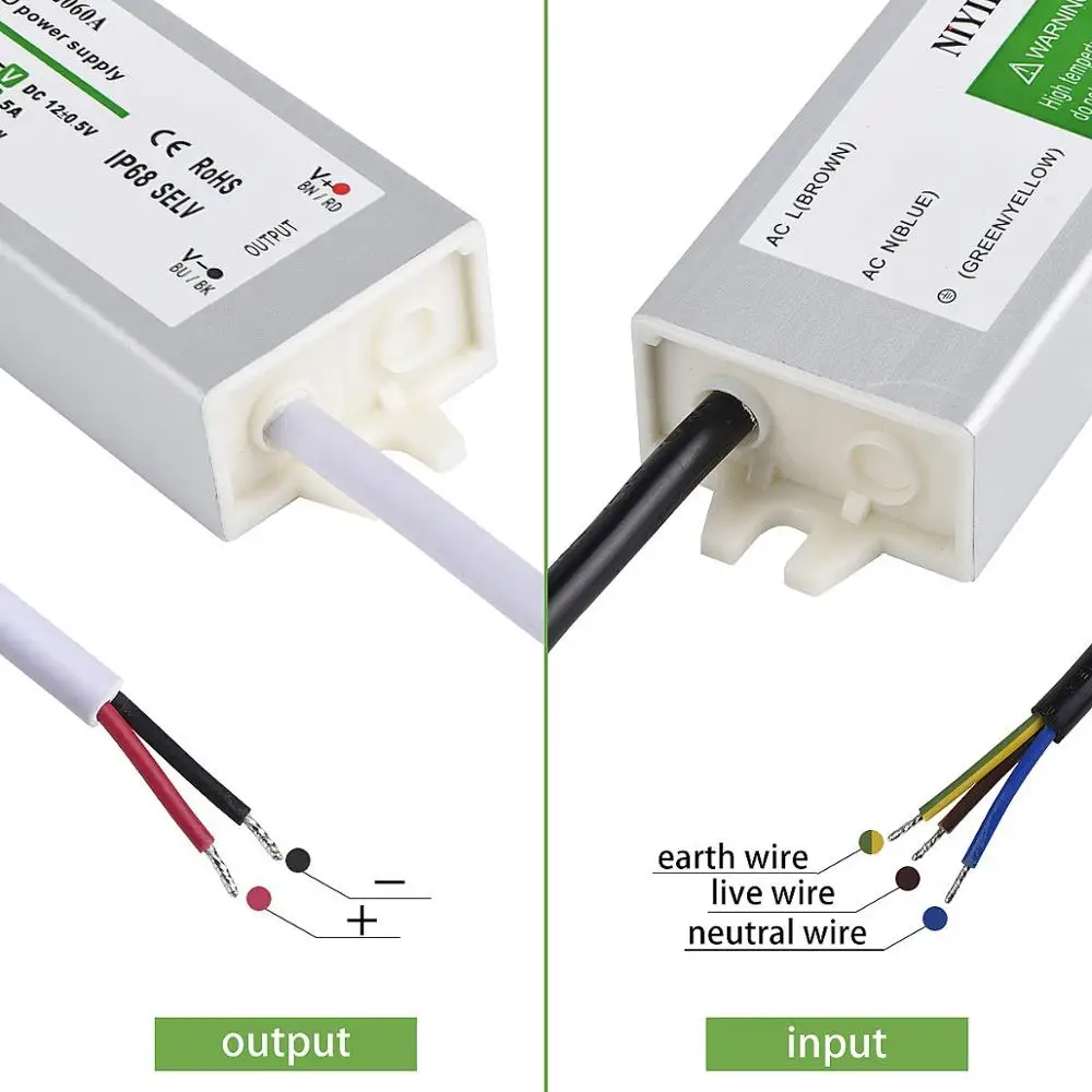 Outdoor LED Transformer 10W 20W 100W 150W LED Driver 12VDC Output Waterproof LED Power Supply for LED Light Pool Fish Aquarium
