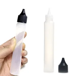 10Pcs 30ml Squeezable Plastic Unicorn Bottle Juice Liquid Drip Pen Empty PE Needle Vial